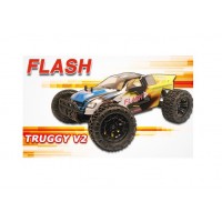 MHDPRO FLASH Truggy EP BLEU/JAUNE 1/10e - Prêt à rouler
