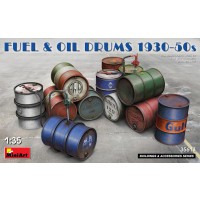1/35e MiniArt Barils de carburant et d'huile 1930/1950