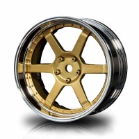 Jantes MST S-GD 106 Drift 6 batons ajustable 3 parties chrome or 1/10 piste
