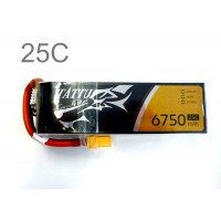 Accu LiPo Tattu 6750mAh 4S 14.8V 25C XT90