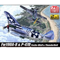 1/72e Academy D-DAY P-47 + FW190A-8 Combo