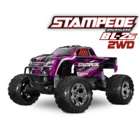 Traxxas Stampede 4x2 BL-2S Clipless Rose SUR-COMMANDE