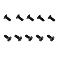 Vis noire BTR tête fraisée M4x8mm 10 pièces
