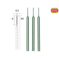 3 micro forêts HSS acier ø0.5 mm Proxxon MICROMOT
