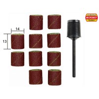 10 bandes abrasives grain 120 ø14mm avec support Proxxon MICROMOT