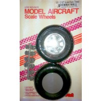 Roue avion 2,5'' diamond tread, jante nylon (paire)