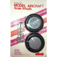 Roue avion 4'' diamond tread, jante nylon (paire)