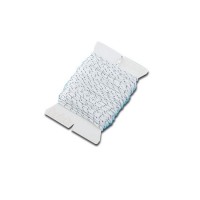 Fil de gréement blanc strié noir diamètre 1mmx10m