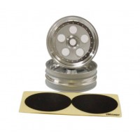 Jantes avant satin chrome Kyosho Tomahawk