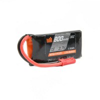 Accu lipo Spektrum 1s-3.7V 800mAh 30C 18awg - jst / BEC