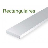 8408-Evergreen 10 Baguettes rectangulaires 355x1,09x2,29mm HO SCALE