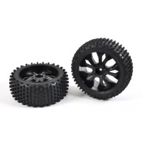  Pneus av/ar jantes noires (2) pour T2M Pirate