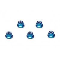 Ecrous nylstop 4mm anodisés bleu 5 pièce(s)