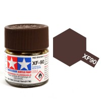 Pot de peinture acrylique Tamiya XF-90 Brun rouge 2 mat 10ml