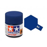 Pot de peinture acrylique Tamiya X-4 Bleu brillant 10ml