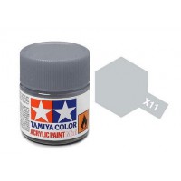 Pot de peinture acrylique Tamiya X-11 Chrome Argent 10ml