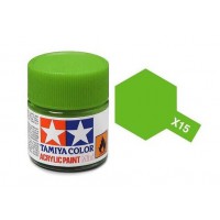 Pot de peinture acrylique Tamiya X-15 Vert Pâle brillant 10ml