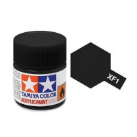 Pot de peinture acrylique Tamiya XF-1 Noir Mat 10ml