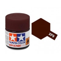 Pot de peinture acrylique Tamiya XF-9 Rouge sombre Mat 10ml