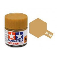 Pot de peinture acrylique Tamiya XF-59 Jaune Désert mat 10ml