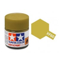 Pot de peinture acrylique Tamiya XF-60 Jaune Foncé mat 10ml