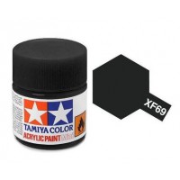 Pot de peinture acrylique Tamiya XF-69 Noir OTAN mat 10ml