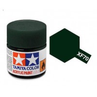 Pot de peinture acrylique Tamiya XF-70 Vert Foncé mat 10ml