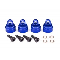 Bouchons d'amortisseur ALU BLEUS - Rustler,Stampede,Bandit VXL, SLASH