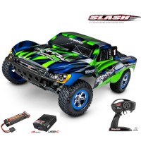 Traxxas SLASH 4x2 Brushed Vert 1/10e - Prête à rouler