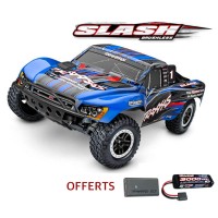 Traxxas SLASH 4x2 BL-2s 1/10e Bleu Accu + Chargeur SUR-COMMANDE