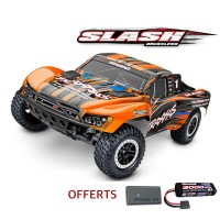 Traxxas SLASH 4x2 BL-2s 1/10e Orange Accu + Chargeur SUR-COMMANDE