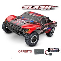 Traxxas SLASH 4x2 BL-2s 1/10e Rouge Accu + Chargeur SUR-COMMANDE