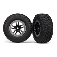 Roues Traxxas arrière BF Goodrich SCT beadlock Silver