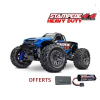 Traxxas Stampede 4x4 BL-2s HD Bleu Accu + Chargeur