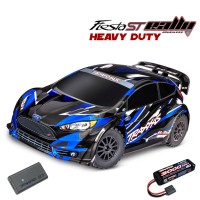 Traxxas Ford Fiesta ST RALLY BL-2S Bleu 1/10e Accu + Chargeur