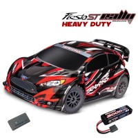 Traxxas Ford Fiesta ST RALLY BL-2S Rouge 1/10e Accu + Chargeur