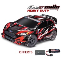 Traxxas Ford Fiesta ST RALLY BL-2S Rouge 1/10e Accu + Chargeur
