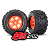 Roues montées collées ORANGES SLEDGE HAMMER (2) X-MAXX