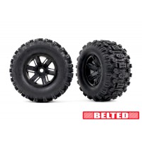 Roues montées collées SLEDGEHAMMER Toilés (2) Traxxas X-MAXX / XRT