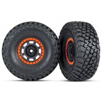 Roues TRAXXAS Unlimited Desert Racer noires orange (paire)