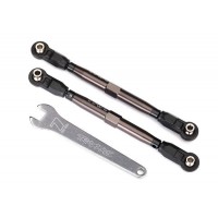 Biellettes avant anodisées noires titanium (2) pour Traxxas UDR
