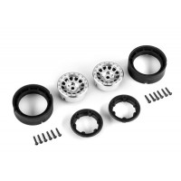 Roues, 1.0", Method Race Wheels 105 Beadlock (chrome satiné, beadlock) TRX-4M 