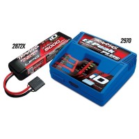 ∆ Combo Traxxas Chargeur EZ-peak plus 2970GX avec 1 LiPo 5000mAh 25C 3s 2872X