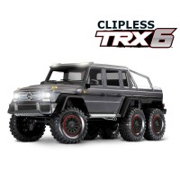 Traxxas TRX-6 Mercedes Benz G 63 AMG 6X6 Clipless Gris SUR-COMMANDE
