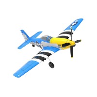 Volantex P-51D Mustang V2 Bleu 6 Axes Gyro EPP Prêt à voler SUR-COMMANDE