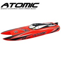 Volantex rc ATOMIC 70cm Brushless Racing Boat Rouge Prêt à naviguer