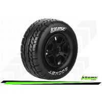 Roues Louise RC SC-Rocket Jantes Noires Hexa 17mm avt/arr 1/10e