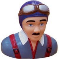 Buste de pilote 75mm bleu/gris