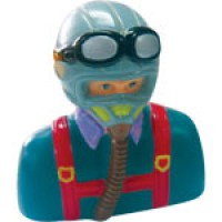 Buste de pilote jet 77mm gris/gris