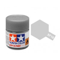 Pot de peinture acrylique Tamiya XF-16 Aluminium Mat 10ml
